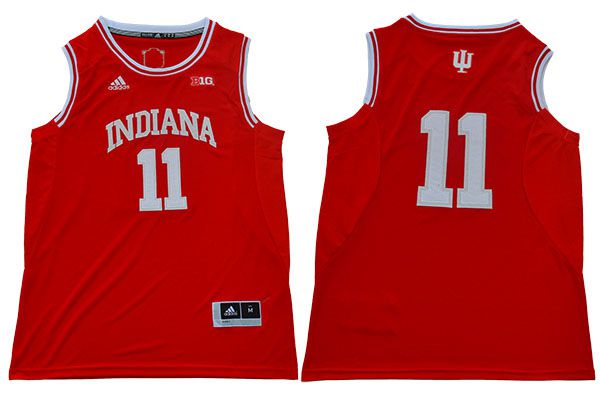 Men Indiana Hoosiers #11 Isiah Thomas Red Adidas NBA NCAA Jerseys